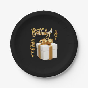 Prato De Papel Feliz aniversário White Paper Placas