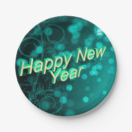 Prato de Papel Feliz Ano Novo – Louça de Mesa de F