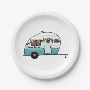 Prato De Papel Feliz Camper Van