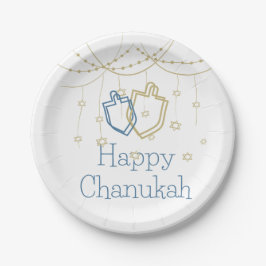Prato De Papel Feliz Chanukah Paper Plates