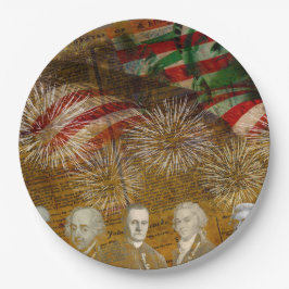 Prato De Papel Feliz Dia da Independência!