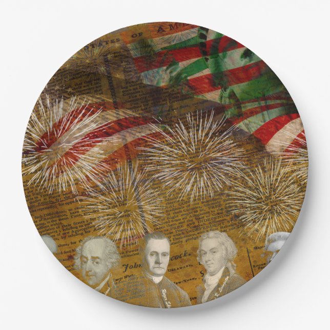 Prato De Papel Feliz Dia da Independência! (Frente)