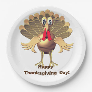 Prato De Papel Feliz Dia de Ação de Graças à Turquia, Persona