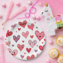 Prato De Papel Feliz dia de os namorados