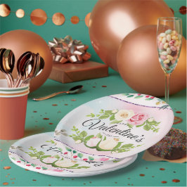 Prato De Papel Feliz dia de os namorados moderno