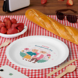 Prato De Papel Feliz Dia dos Avós