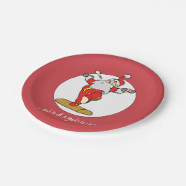 Prato De Papel Feliz exercício de Malhação Natal com Papais noeis