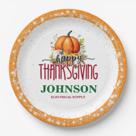 Prato De Papel Feliz Festa de Ação de Graças