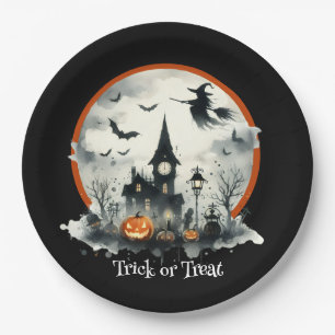 Prato De Papel Feliz Halloween Assombrando