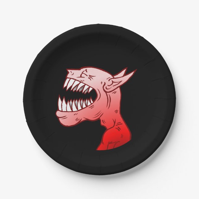 Prato De Papel Feliz Halloween Ghoul (Frente)