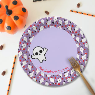 Prato De Papel Feliz Halloween Ghouls Hunting Party Personalizar