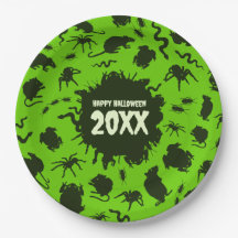 Feliz Halloween Texto Personalizado Escuro Aranhas