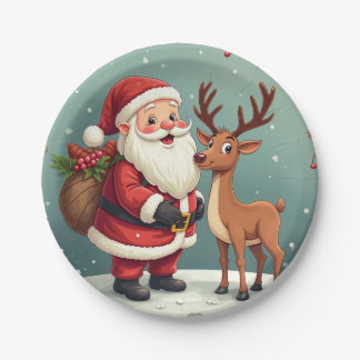 Prato De Papel feliz natal