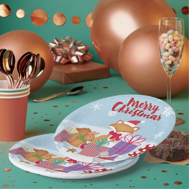 Prato De Papel Feliz Natal (Múltiplo)