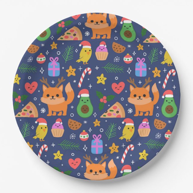 Prato De Papel Feliz Natal (Frente)