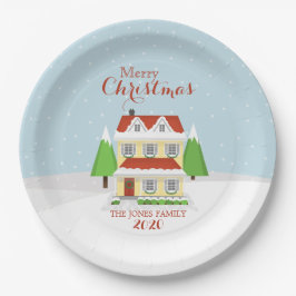 Prato De Papel Feliz Natal