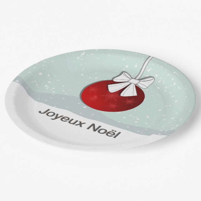 Prato De Papel Feliz Natal (Inclinado)