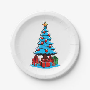 Prato De Papel Feliz Natal 3D