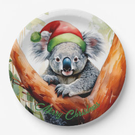 Prato De Papel Feliz Natal Coala sentado na Gumtree
