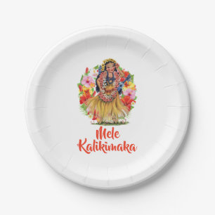 Prato De Papel Feliz Natal de Mele Kalikimaka Hawaain