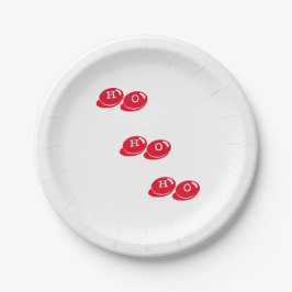 Prato De Papel feliz natal ho ho ho ho