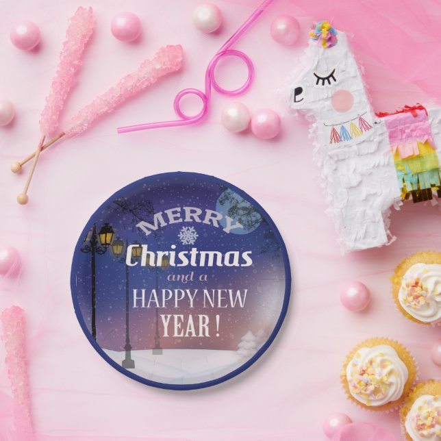 Prato De Papel Feliz Natal Plate (Festa)