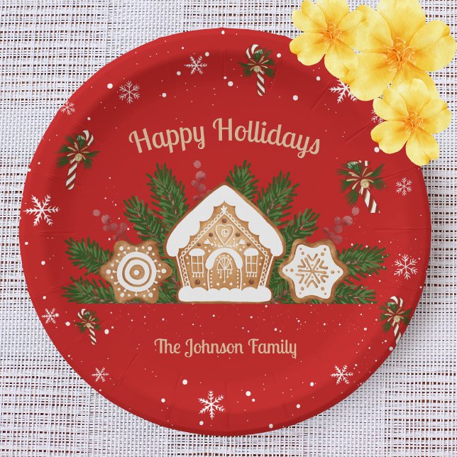 Prato De Papel Feliz Natal Red (Criador carregado)