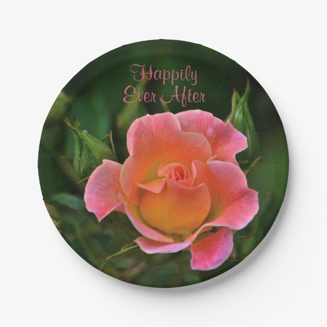Prato De Papel Feliz Nunca Depois da Rosa (Frente)