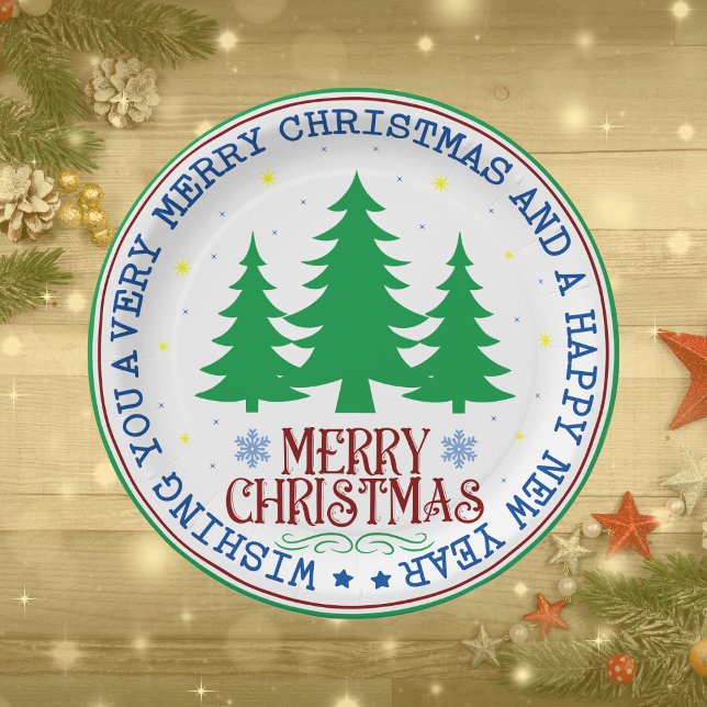 Prato De Papel Feliz papel de Natal (Criador carregado)