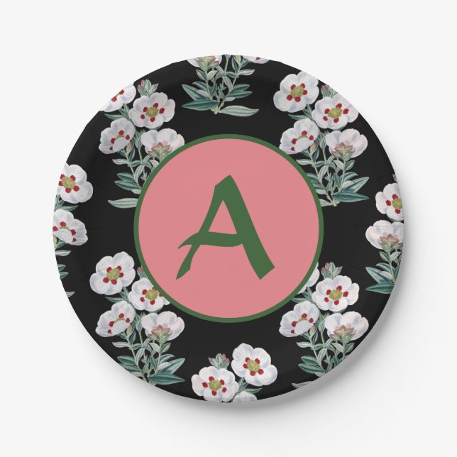 PRATO DE PAPEL FELIZ PAPEL MONOGRAMA DOMÉSTICO (Frente)