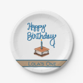 Prato De Papel Feliz Primeiro Aniversário S
