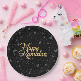 Prato De Papel feliz Ramadã