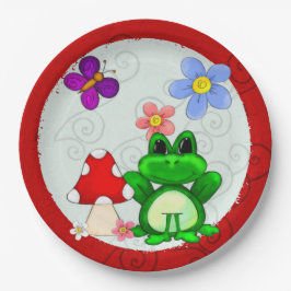 Prato De Papel Feliz Sapo No ANIVERSÁRIO