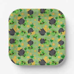 Prato De Papel Feliz Sorte para a Pasta de Papel Irlandesa