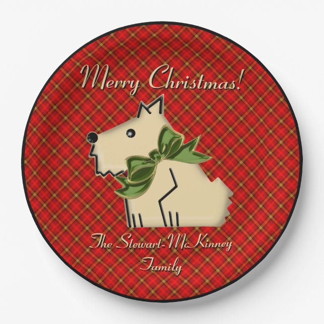 Prato De Papel Felpudo Wuzzy Scottish Guarda (Personalizada) (Frente)