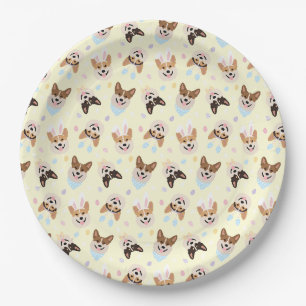 Prato De Papel Felz pascoa Pembroke Welsh Corgi