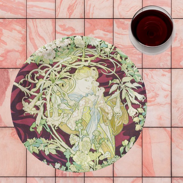 Prato De Papel Femme à marguerite - Mucha daisy têxtil repro (Criador carregado)