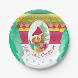 Prato De Papel Feriado de Cachorro Puppy