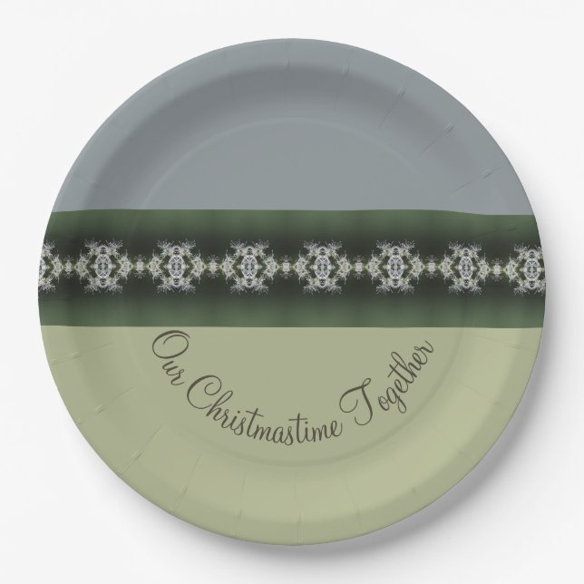 Prato De Papel Feriado de na moda (Frente)