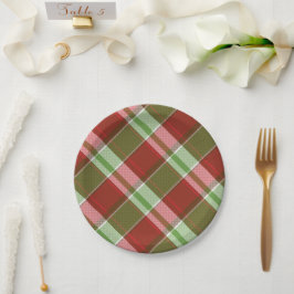 Prato De Papel Feriado de Natal Vermelhos Tradicional