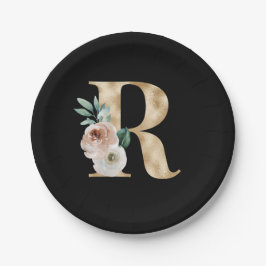 Prato De Papel Férias de inverno iniciais letra R