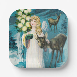 Prato De Papel Férias de Natal Feliz