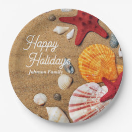 Prato De Papel férias de Verão náuticas costeiras do oceano tropi