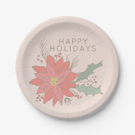 Prato De Papel Férias Poinsettia e salgadela