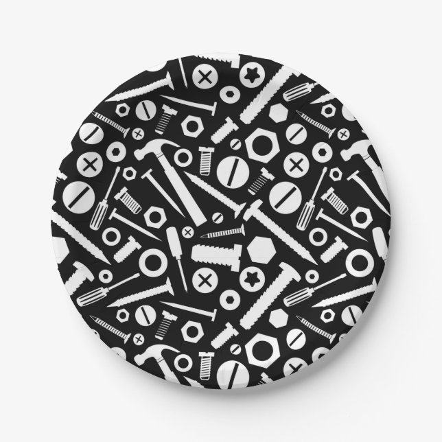 Prato De Papel Ferramentas de parafusos de Loucos de martelo do H (Frente)