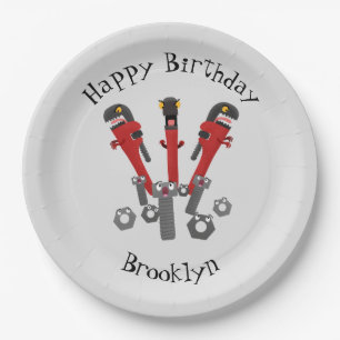 Prato De Papel Ferramentas engraçadas de monstro de wrench