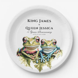 Prato De Papel Festa Casual do Jardim de Casal de 10 Anos de Casa