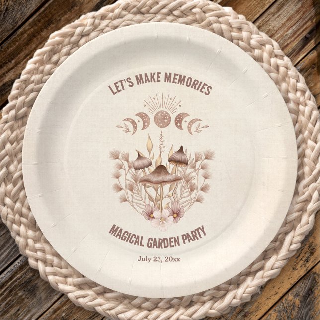 Prato De Papel Festa Celestial Mágica da Fase da Lua de Birthday (Birthday Moon Phase Magical Celestial Party Paper Plates)