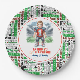 Prato De Papel Festa de 1º Aniversário do First Year Down Footbal