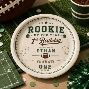 Prato De Papel Festa de 1º aniversário do Football Green Rookie